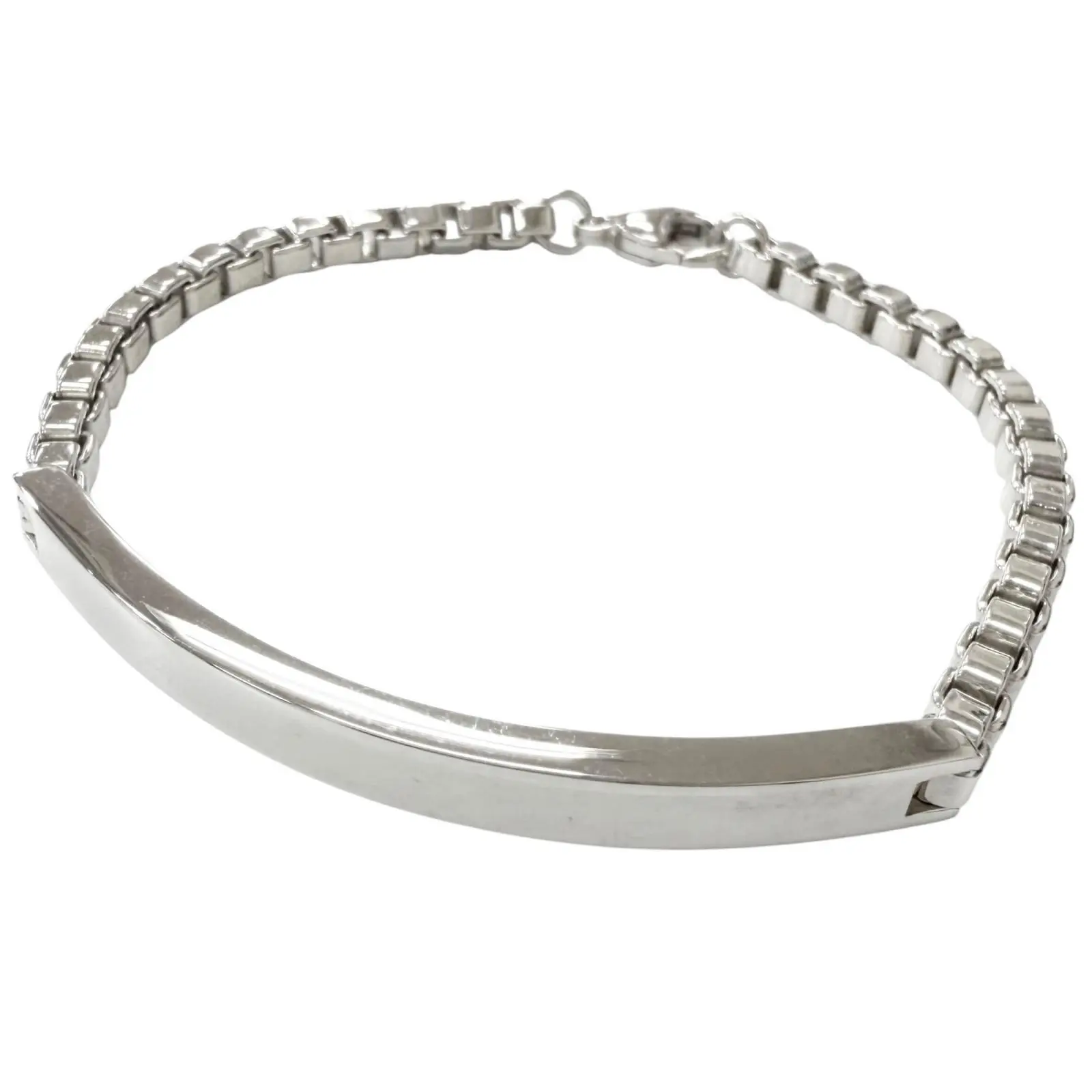 Pre-owned Tiffany & Co. Sterling Silver 925 (Ag925) Small Leather Goods Tiffany&Co. Venetian Link Silver Bracelet