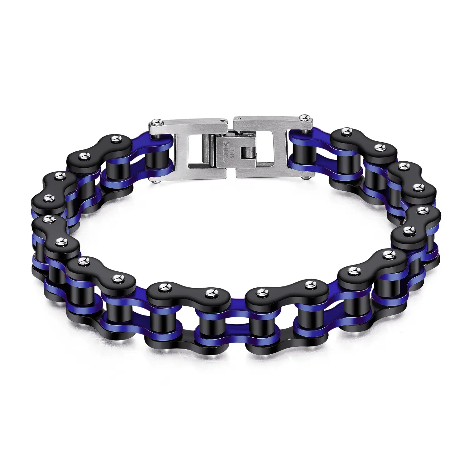Jonline24h High Quality Men Women Stainless Steel Motorcycle Biker Chain Heavy Bracelet Punk Rock Link Wristband Jewelry Gift Comfortable Elegant Minimalist Bangle