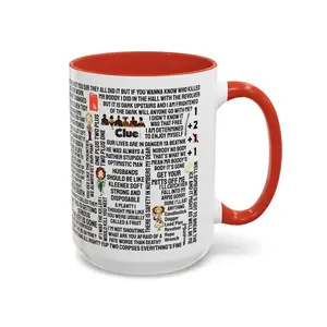 Clue Movie Quote Mug – Funny Accent Coffee Cup – Red & Black Ceramic Gift,The perfect Graduation or Birthday surprise for gamers and fantasy readers, an awesome Father's Day gift, or a unique collectible for any  fan.