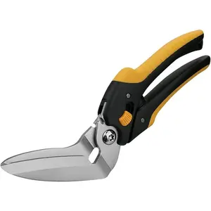 9-Inch Scissor Heavy Duty,  Purpose , Cardboard and Carpet Shears, TPR Handle, Extremely   with Finely Serrated -Easy  Thick Paper, Leather, Fabric