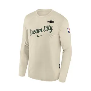 Youth Nike 2025-26 City Edition Game Theatre Milwaukee Bucks Long Sleeve T-Shirt
