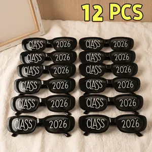 12 Pcs Class of 2026 Graduation Sunglasses, Funny Eyewear for Grad Party Favors, Photo Booth Props for Men Women, Anniversary Celebrations, Party Accessory, Party Supplies