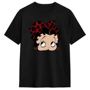 Bettys Boop T Shirt Summer  Y2K Retro T-Shirts Cotton Novelty Tee Shirt For Man Casual Top Tees,