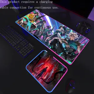 Valorant Game Mouse Pad RGB Rubber Antislip Keyboard Pad 40x90cm  Mousepad Gaming Accessories XXL Office Computer Mat