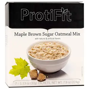 PROTIFIT - High Protein Oatmeal Mix, 15g Protein, Low Calorie, Low Fat, Low Sugar, GLP-1 Compatible, Ideal Protein Compatible, 7 Servings Per Box (Maple Brown Sugar)
