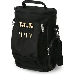 Golf Bag Cooler and Accessory Caddy, Portable Soft Sided 10-Can Insulated Cooler Bag, Fits on a Golf Cart, Push Cart or Carry