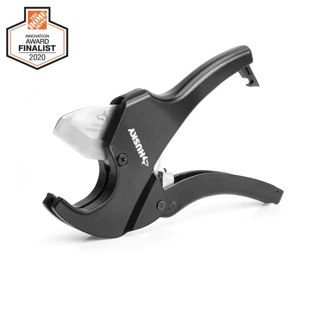 NEW 1-1/4 in. Ratcheting PVC Cutter – Heavy-Duty, Sharp, and Easy-to-Use Tool Husky