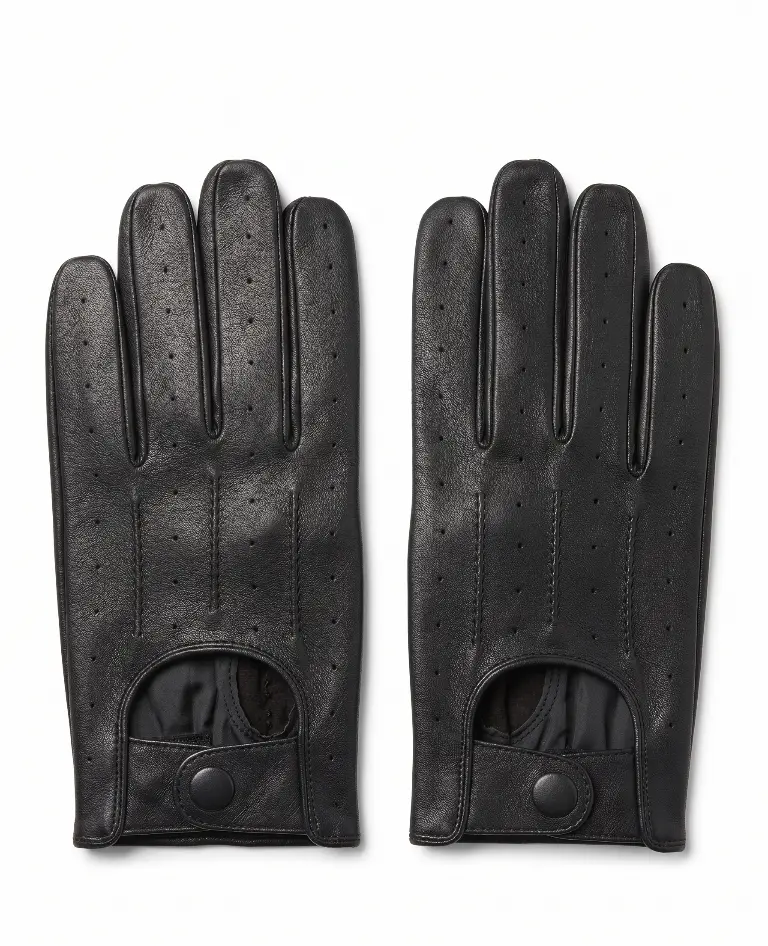 Premium Black Leather Gloves