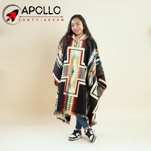Cross Geometric Poncho - Alpaca Wool - Limited Edition
