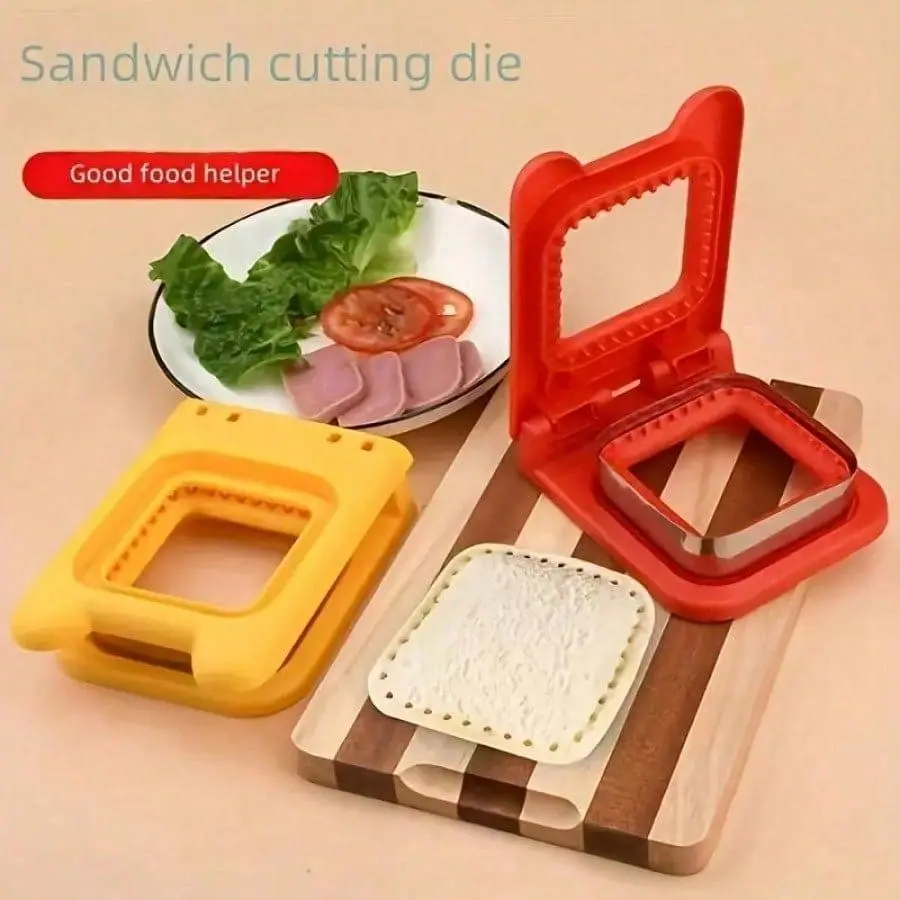1-Piece Heavy-Duty Stainless Steel Sandwich Cutter and Sealer Bakeware Kit, Ideal for School Lunches, Holiday Shaped Sandwiches