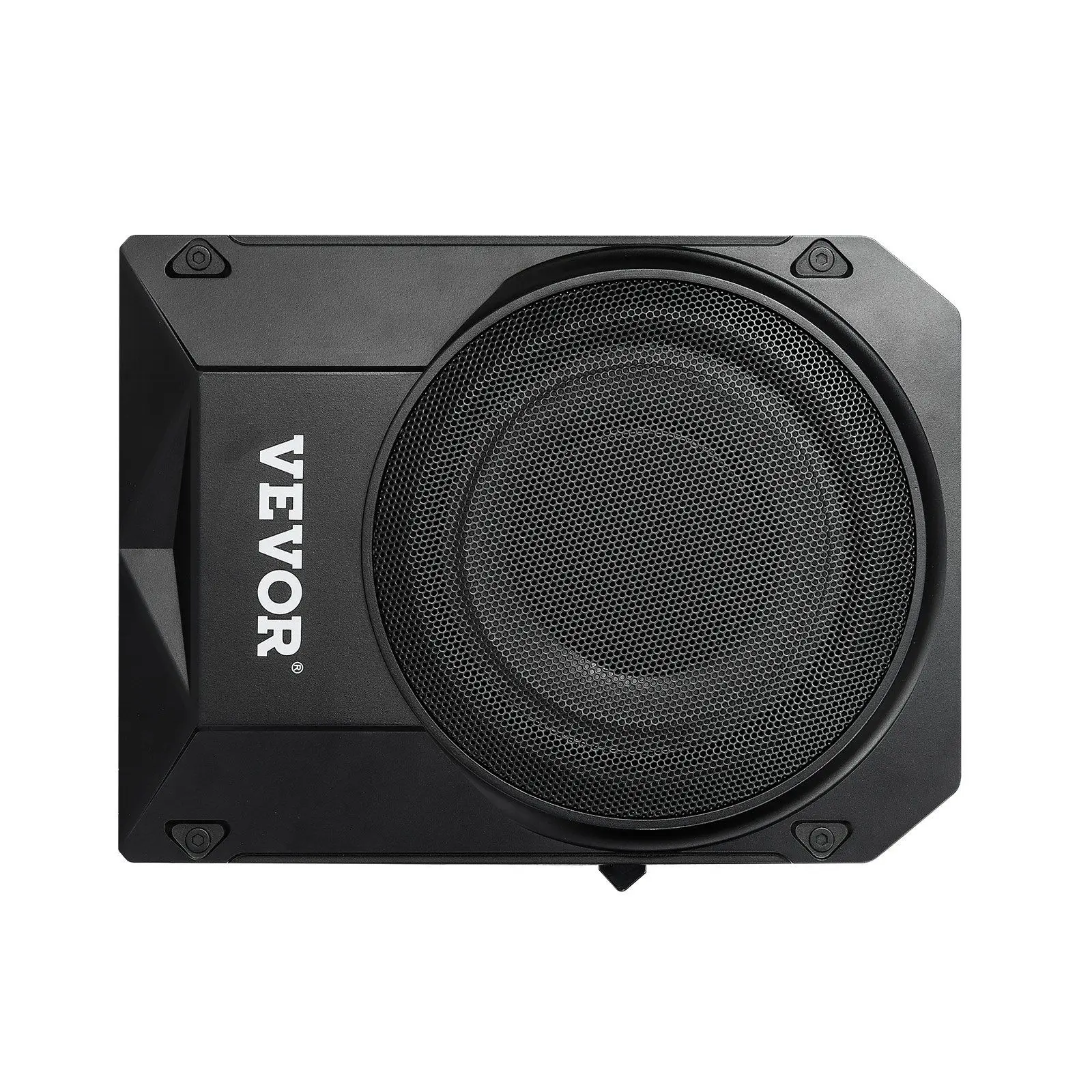 VEVOR 10in Wired Slim Profile Car Subwoofer System, 400W Compact Powered Under Seat Unit, 50-150 Hz Range, Minimizes Background Noise, High/Low Level Input, Bass Boost, Easy Install for All Vehicle Types, Subwoofers, Bass Boosting