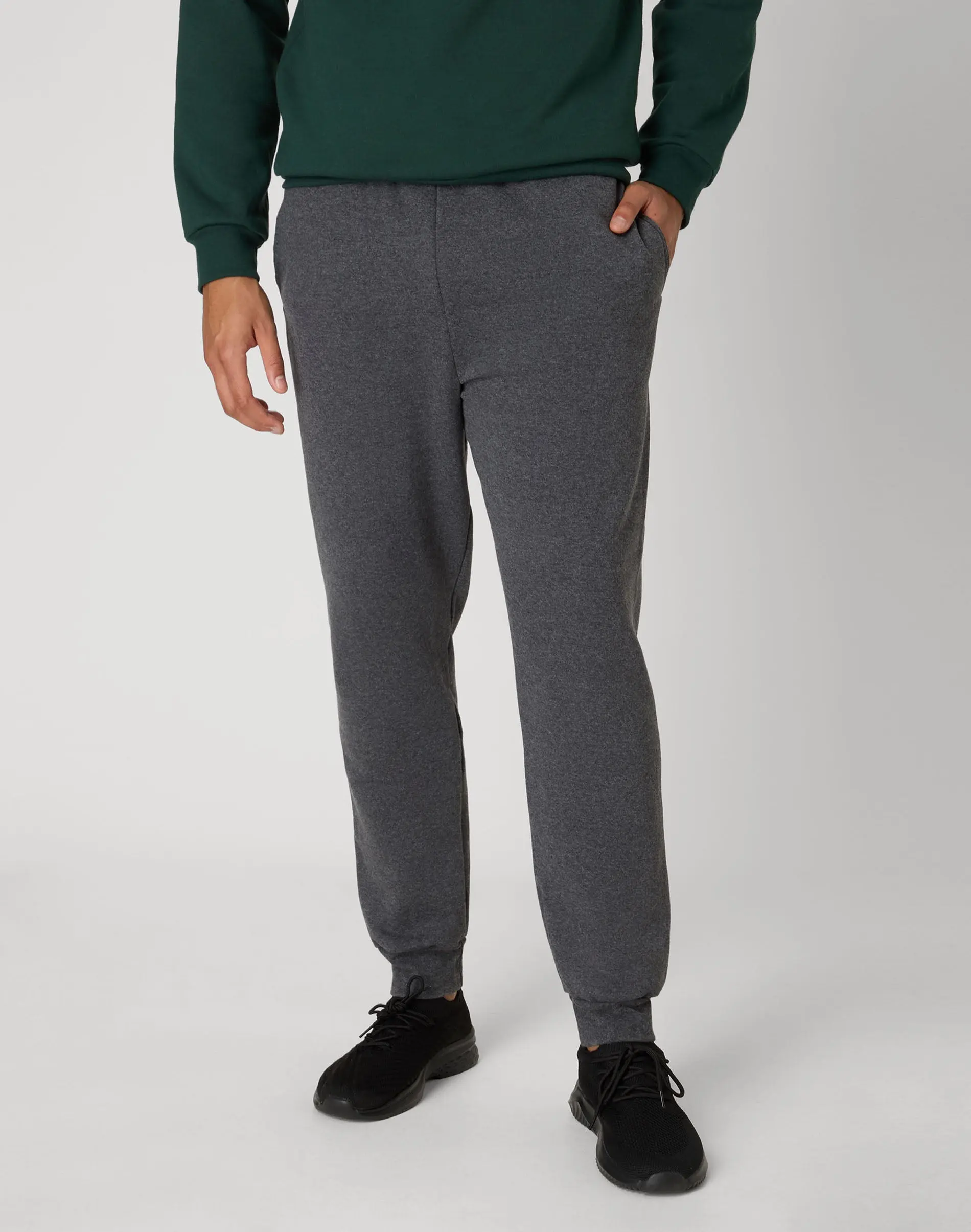 Hanes Ecosmart Men's Fleece Jogger Pants With Pockets 30.5" Underwear Comfortable Fit Soft Stretch Fabric Breathable O8389