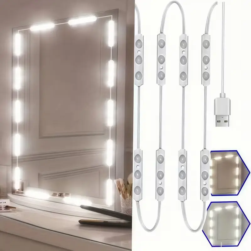 USB Powered 5v Adjustable LED Module Light, 42led Touch Sensing Switch Cold Strip Lamp, Brighten Room, Makeup Table, Bathroom Mirror, LED Vanity Lights