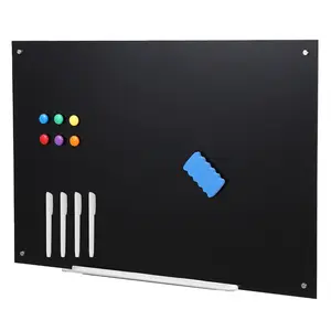 Frameless Magnetic Glass Whiteboard - Large Tempered Glass Dry Erase Board - Wall Mounted Clear Mark-Resistant Writing Surface - Office, School, Home