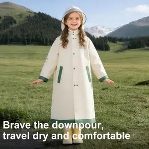 Waterproof Raincoat for Outdoor Use, Simple Style with Open Backpack Slot, Ideal for Elementary and Middle School Kids, Rainy Day, Rainproof