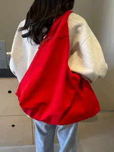 Lazy style large capacity texture tote bag, solid color simple casual practical shoulder bag, with multi zipper pocket design, suitable for daily commuting, shopping, Casual Trendy Bag, Casual Commuter Bag