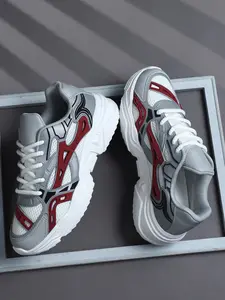 Men's Breathable Mesh Thick Sole Dad Shoes, Retro Colorblock Design, Shock Absorbing Anti-Slip, Comfortable Sporty Sneakers, Thick Soled Sneakers, Fashion Sneakers