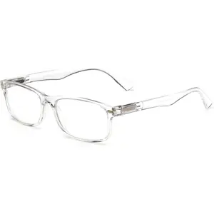 - Unisex Translucent Simple Design No Logo Clear Lens Glasses Squared  Frames