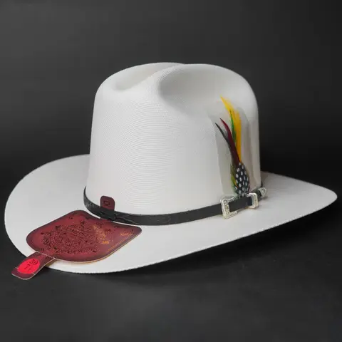 Tombstone 1000X Johnson Style Telar Brim 3" Cowboy Hat Sombrero Estilo Sinaloa Copa Alta