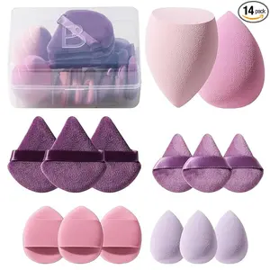 Makeup Sponge Set BS-MALL Triangle Puff 14 Pcs for Liquid, Cream, and Powder, Makeup Sponges