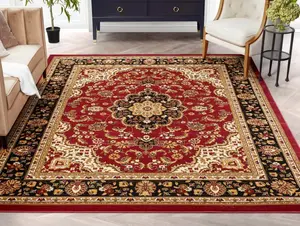 Medallion Kashan Red Traditional Rug Medallion Kashan Red Traditional Rug