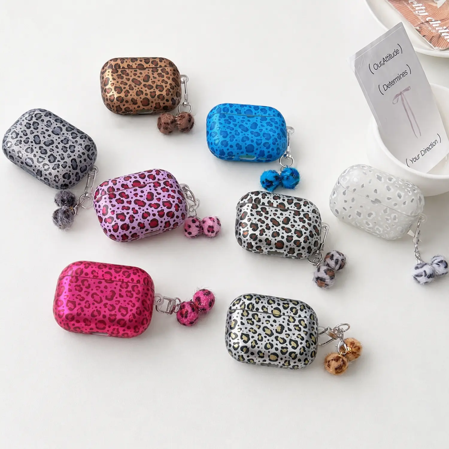 TPU Earphone Protective Cover for AirPods 1/2/3/Pro/4 - Fashionable Audio Accessory, Wild Chic Leopard Print, Durable Protection, Charm Accessory Included, Thoughtful and Fun Back to School Gift (TikTok Shop)