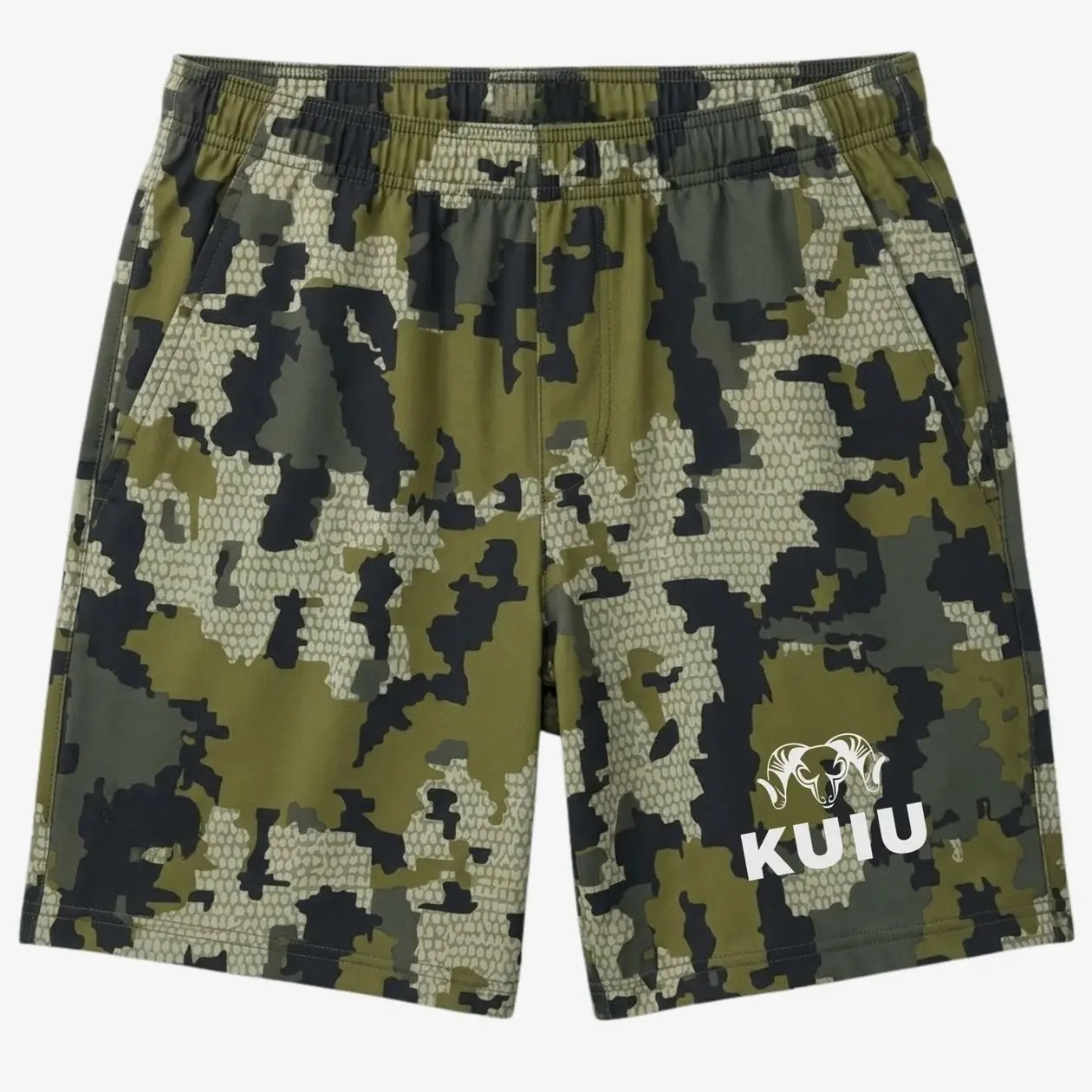 Kuiu Gila LS Vias Trunks Short Men, Digital Camo Athletic Shorts, Hunting Camouflage Mesh Shorts, Woodland Performance Shorts, Lightweight Quick Dry Gym Shorts, Basketball Training Activewear Shorts, Outdoor Hiking Fishing Shorts