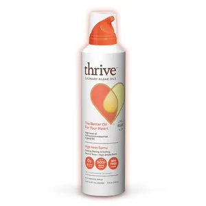 Thrive Cooking Spray | Everyday Algae Oil Culinary Blend High Heat Spray, Heart and Health-Conscious, Rich in Omega-9 Monounsaturated Fat (85%), Low Omega-6, Blended with UltraSun, 5 fl oz, 1 Pack