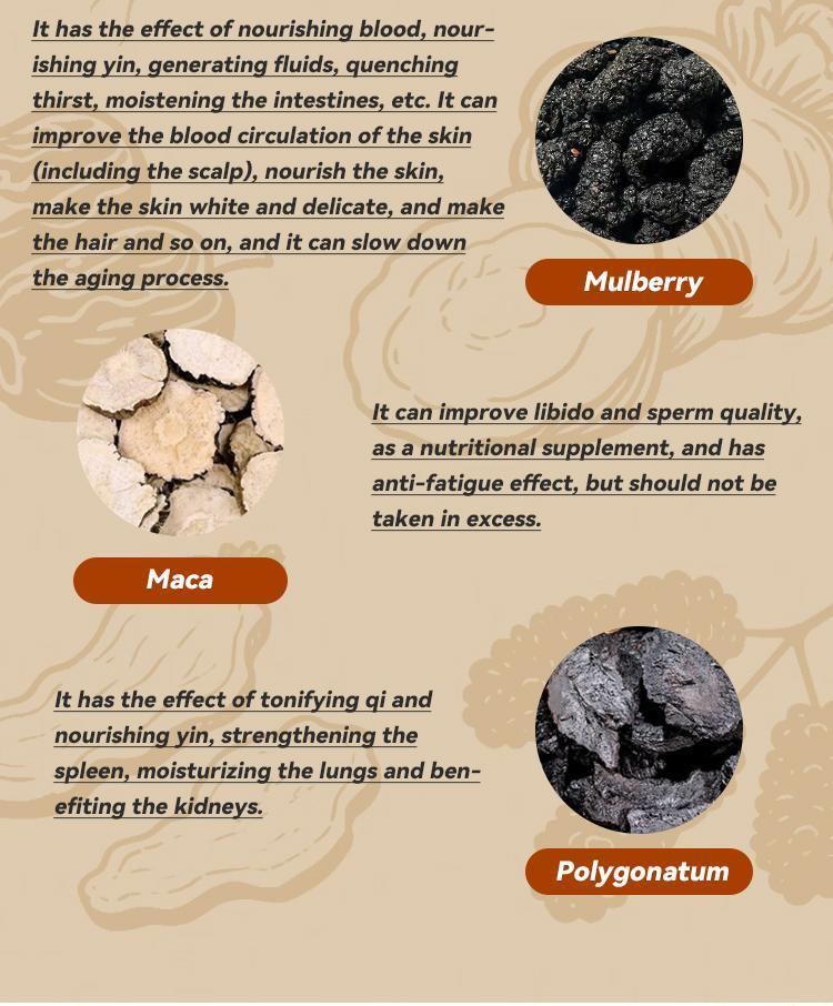 Ginseng Five Treasure Tea 3PCS 5g x 30 Bags x 3 Natural Herbal Kidney Support for Men & Women Traditional Chinese Wellness Detox Cleanse Organic Daily Healthy Tea Value Pack