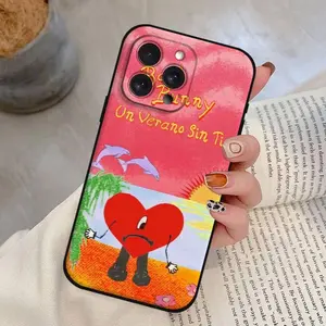 Hip-hop style phone case, compatible with iPhone 17/16/15/14/13/12/11 Plus/Pro/Max/XR/XS/X/7/8 Plus/Mini, black silicone soft case.