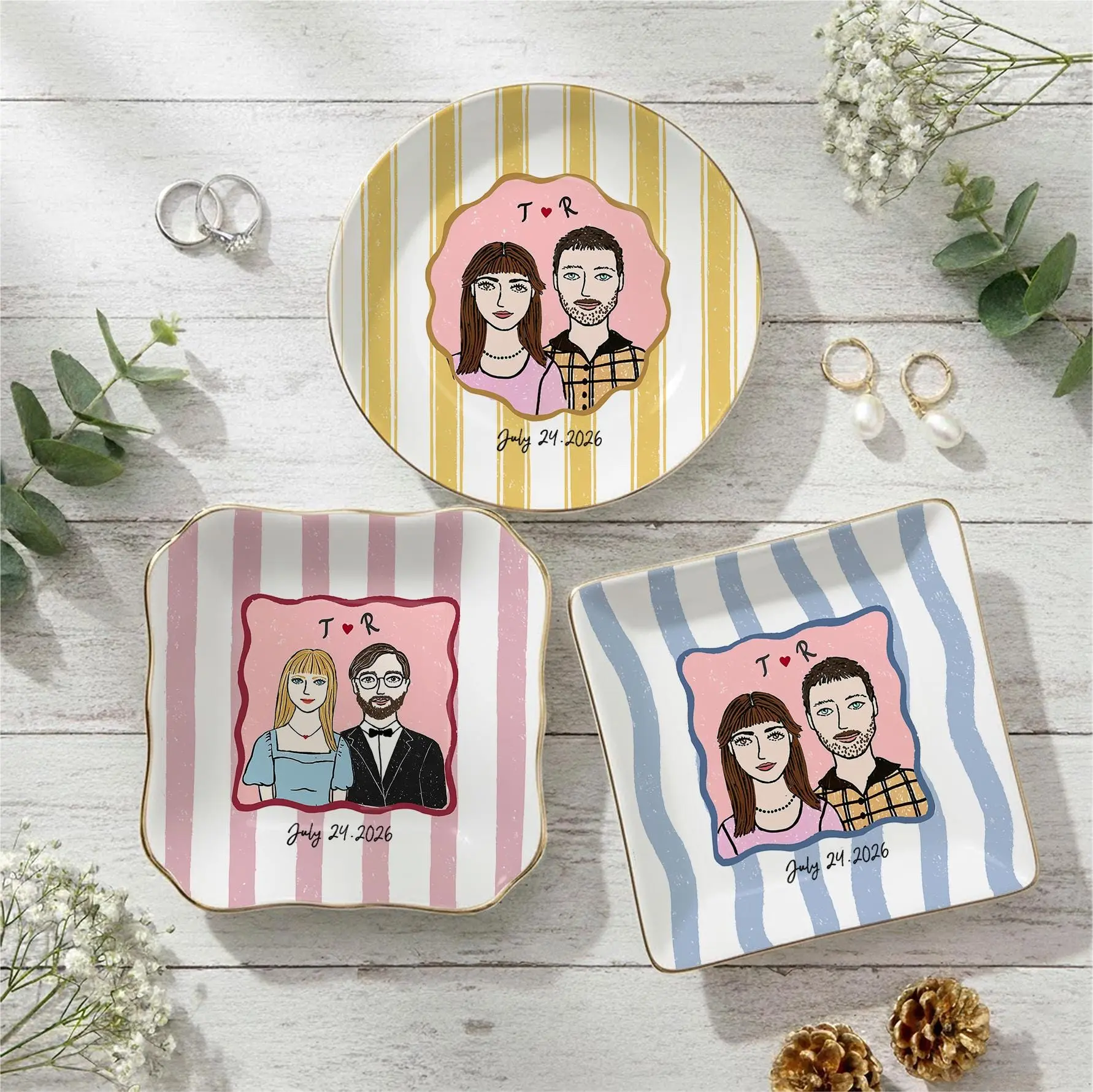 Custom University Ring Dish Personalized Graduation Trinket Tray Class of 2026 Gift Unique Gift for Her