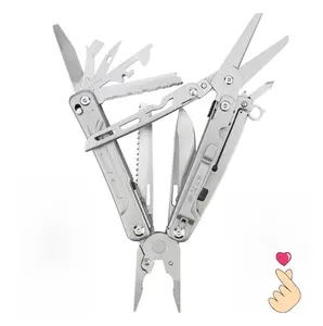 20-in-1 Folding Pliers EDC Multitool 440A Steel Cutting Tool,Xhandle MT-10,Scissors Mini Saw Screwdrivers Openers Outdoor Camping Tool