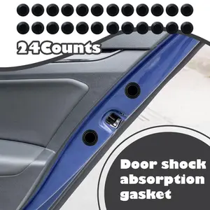 24 Counts Car Door Shock Absorber Soundproof Stickers, Universal Fit for Most Cars SUVs and Trucks