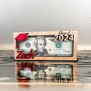 Personalized Graduation Money Gift Holder, Custom Gift For Graduation, Gift For 2024, Graduation Cash Holder, Class of 2024 Gift Holder