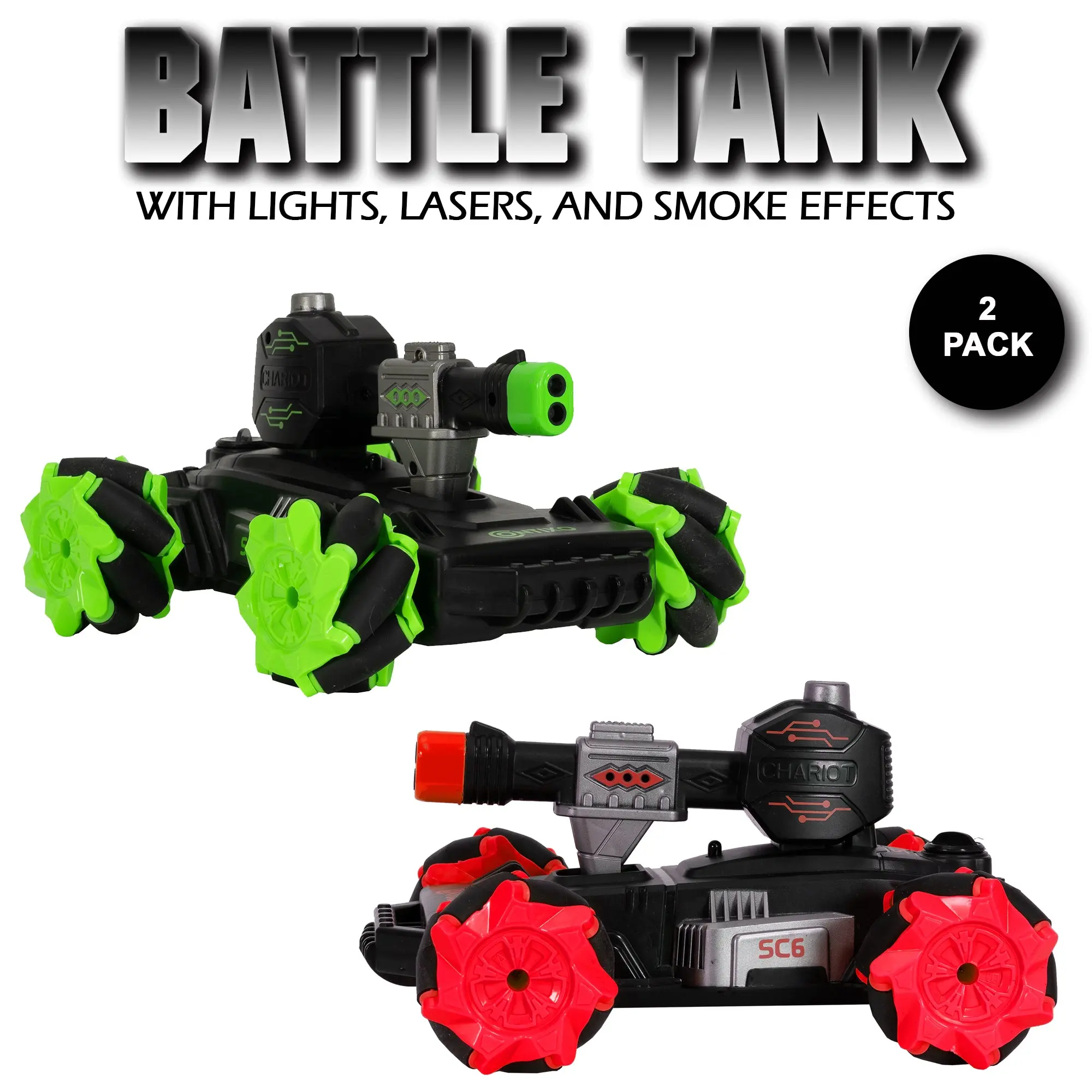 Contixo SC6 RC Laser Tag Battle Tank (2 RC Cars)