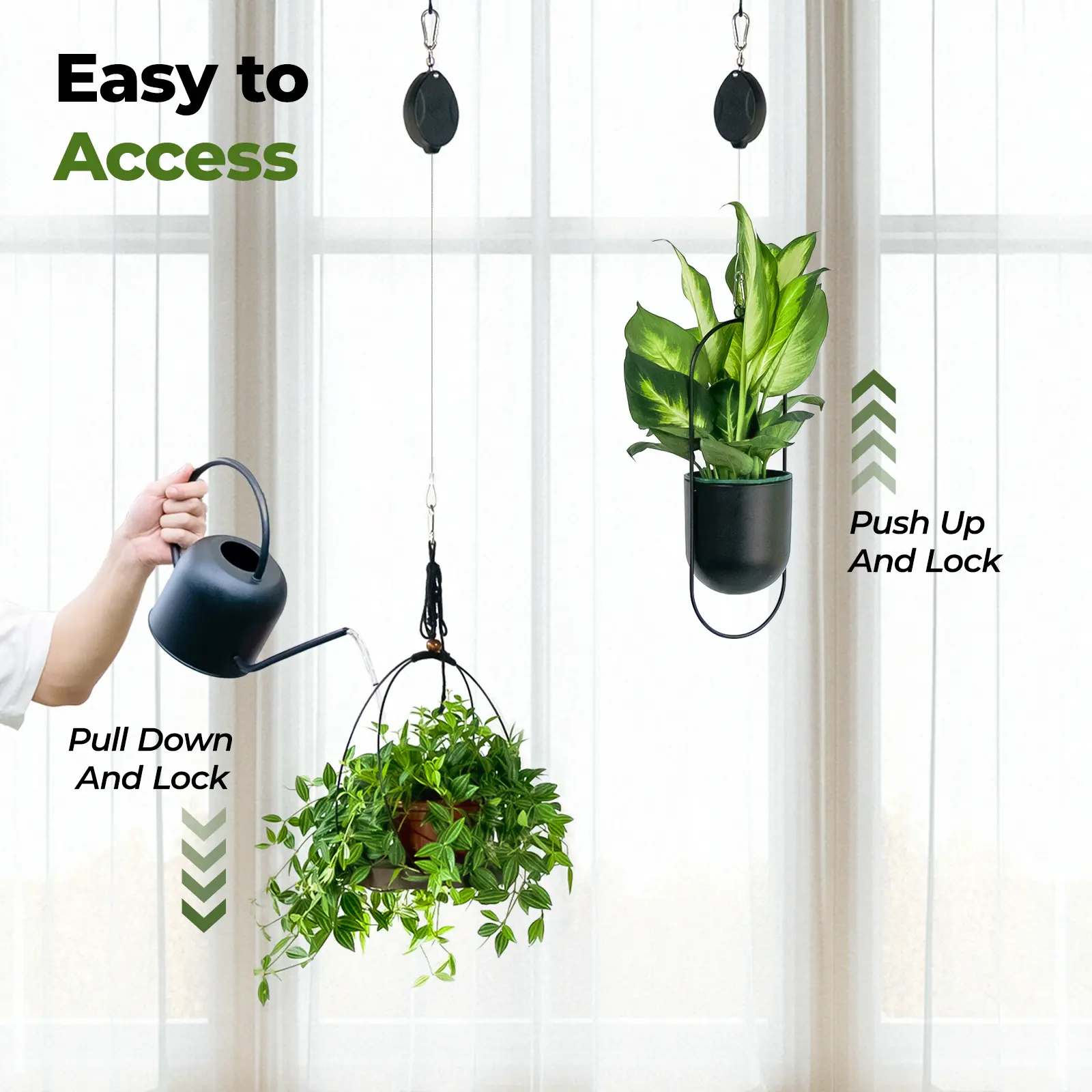 hanging plants modern Modern No-Tail Macramé Hanging Plant Shelf, 12