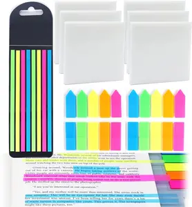 960Pcs Transparent Sticky Note Pads Set,Clear Sticky Notes Long Page Markers Sticky Index Tabs, Arrow Flag Tabs Colored Sticky Notes for Page Marker Bookmarks,Bible Journaling Study Supplies(Clear)