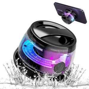 G300 Magnetic Bluetooth-compatible Speaker,Rechargeable Portable Speaker with RGB Light, SmallSpeaker for Camping, Parties and Desktop