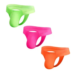 Solid Color Mesh Sexy G-String, Low Waist Butt-Lifting T-Back, Breathable Quick-Dry Ice Silk Sports Thong, Small Triangle Underwear