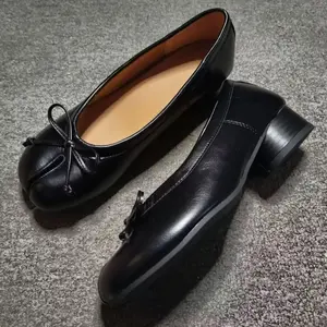 Tabi Split-Toed Shoes Pig's Foot Women's Dance Ballet Flats 2026 New Niche Pleated Flat-Sole Ballerina Shoes - Ballerinashoes Footwear