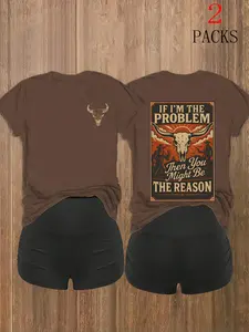 Women's Casual Leopard Print Short Sleeve Top & Shorts Set, Matching, Fit, Trendy Animal Pattern for All Seasons, Comfortable Daily Wear