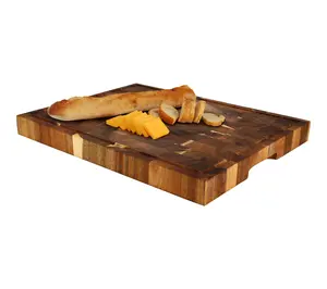 MegaChef 17 x 13in Acacia Wood Butcher Block Cutting Board