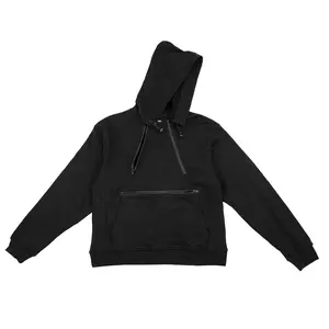 Black Adult Chest & Abdomen Zipper Access Hoodie