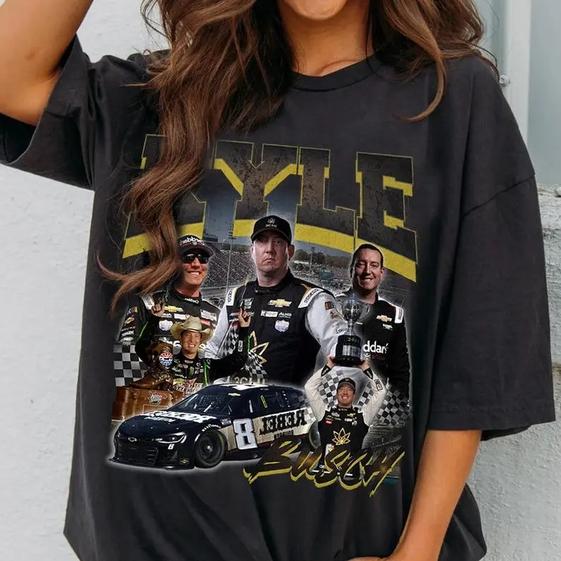 Kyle Busch NASCAR Shirt, Racing Fan Tee, Motorsport Graphic T-Shirt, Stock Car Racing Gift, Busch Inspired Apparel