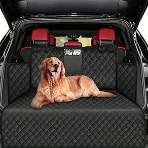 Waterproof Dog Car Seat Cover, Durable Oxford Cloth Rear Hammock with Side Flaps, Pet Protect Cover for Car Trunk, Car Interior Accessories