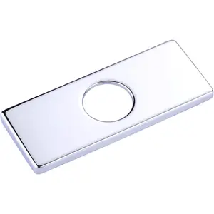 6 Inch Chrome Stainless Steel Faucet Hole Cover Escutcheon Plate for 1 or 3 Hole 4 Inch Centerset Bathroom Sink Basin Faucet Deck Plate