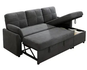 [MothersDayGift]VanAcc Sofa Bed, Sleeper Sofa- 2 in 1 Pull Out Sofa Bed with Storage Chaise, Couch Bed, Comfy Upholstered Daybed for Living Room, Lounge#SummerVibes