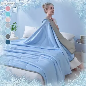 Ultra Soft Cool Touch Summer Blanket | Lightweight Thin Quilt for Hot Sleepers，Breathable Cool Feel Summer Blanket | All-Season Air Conditioner Comforter