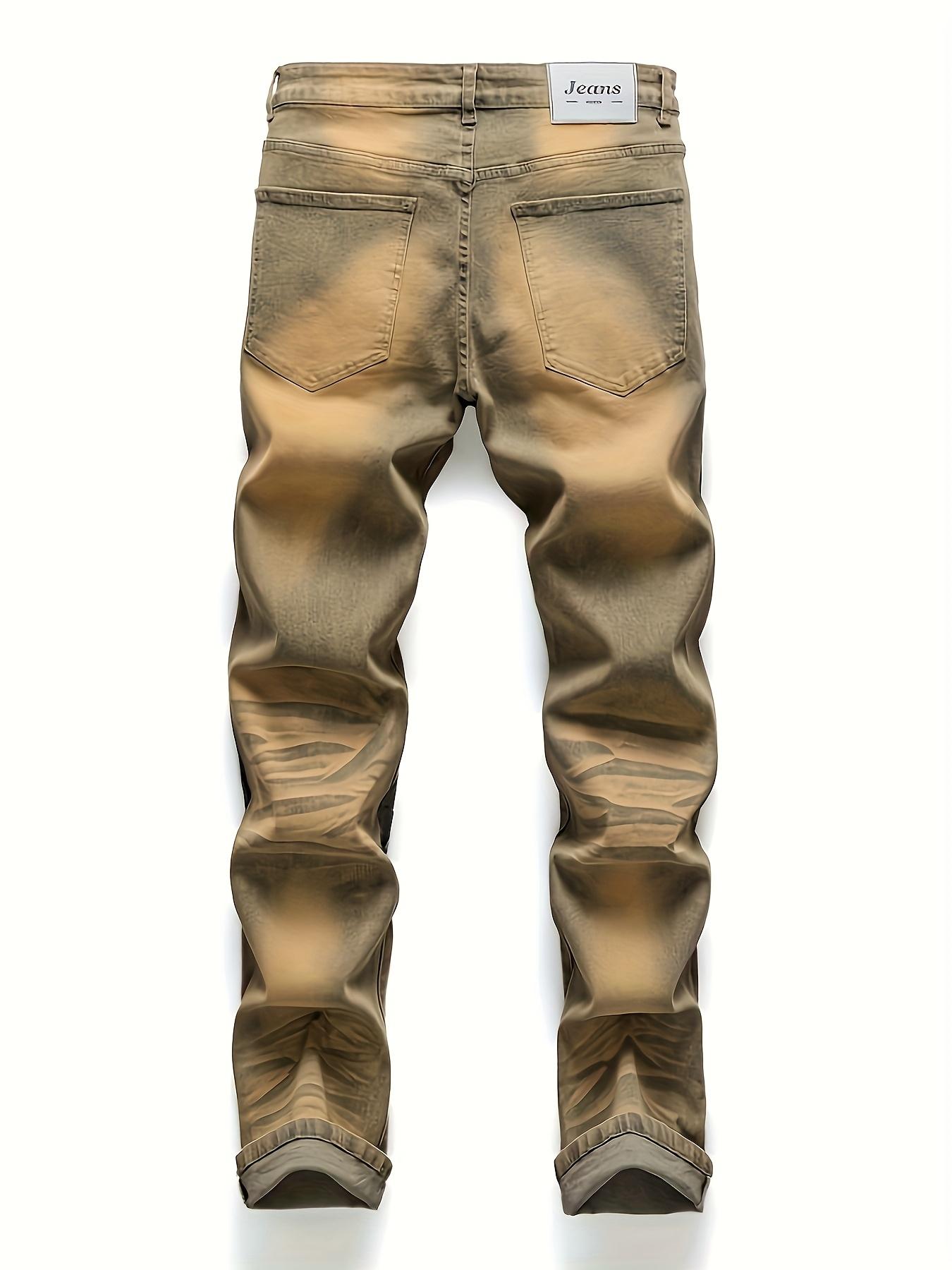 Men’s Y2K Printed Straight-Leg Jeans — European & American Fashion Trend