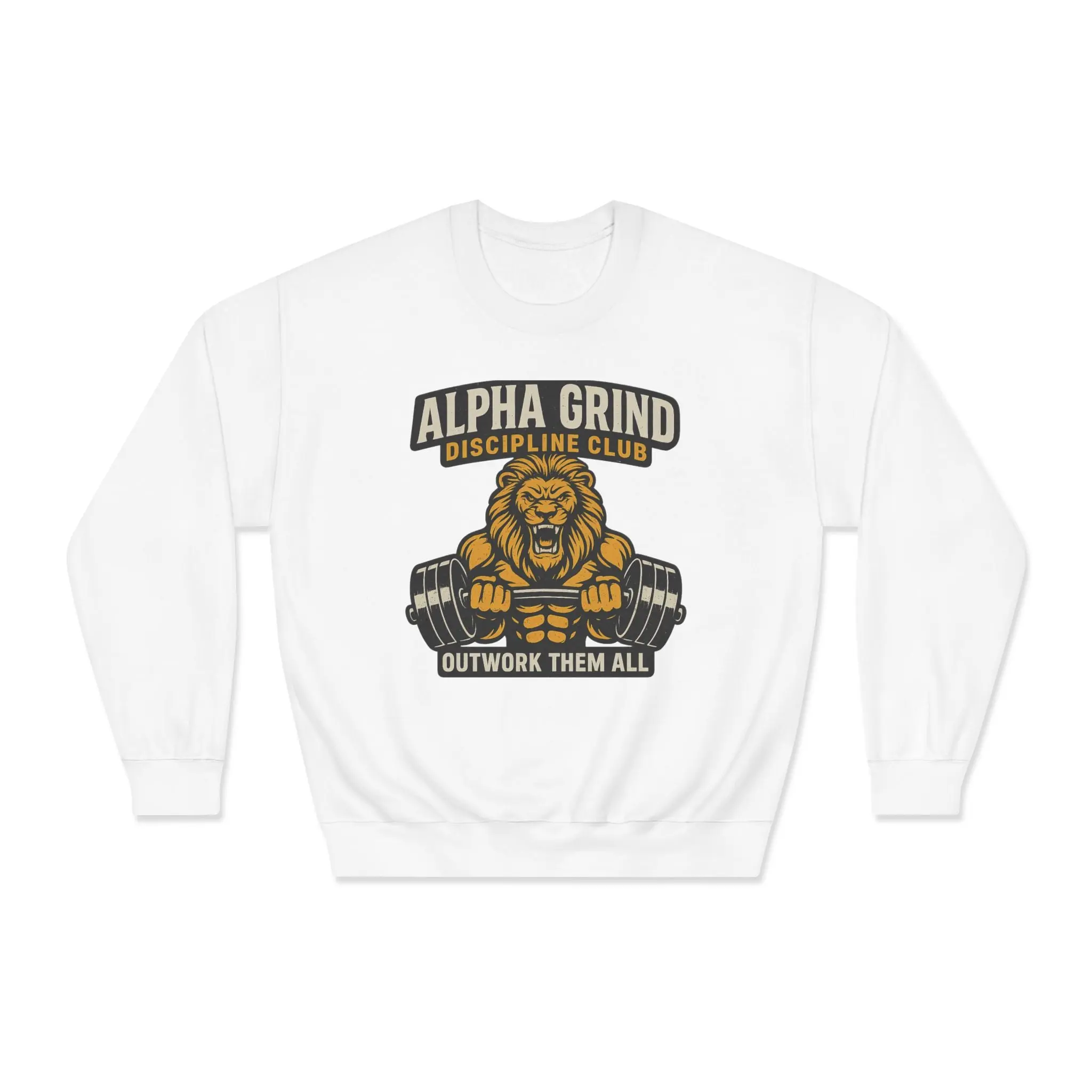 Alpha Grind DryBlend Crewneck Sweatshirt (front design) – Gym Apparel
